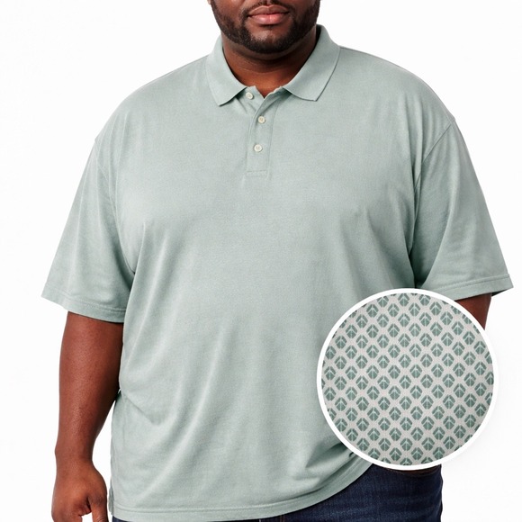 Maelreg Other - Maelreg Men's 4XL Performance Golf Polo Shirt Green Geometric Stretch Dry Fit